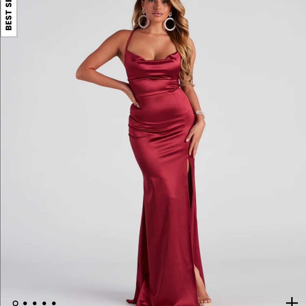 Bristol formal satin Lace up dress